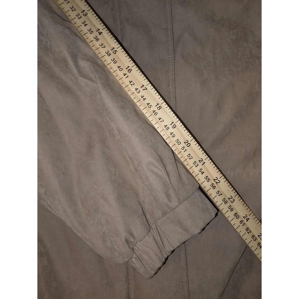 Liz Claiborne Women Brown Nylon Hooded Parka Jacket XL Mid-Length Coat